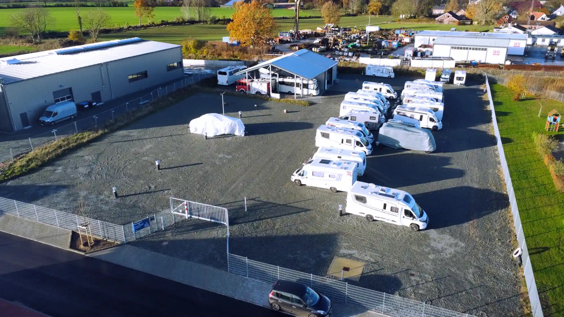Womoport Fiefbergen – Stellplatzanlage aus der Luft